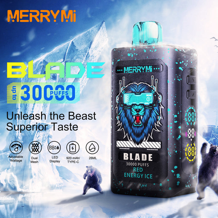 MerryMi Blade 30K Rechargeable Disposable Vape (All Flavors)