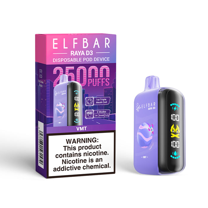 ELFBAR RAYA D3 Disposable Vape (All Flavors)