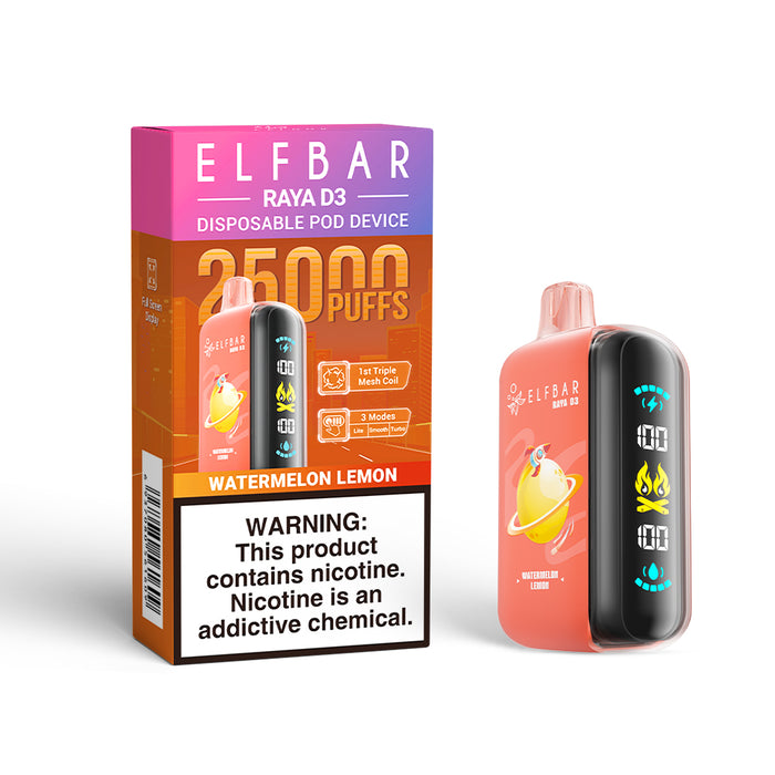 ELFBAR RAYA D3 Disposable Vape (All Flavors)